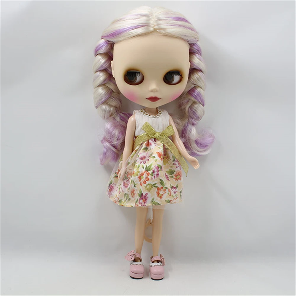 

Blyth Dolls Nude Doll Mixed Color Hair 4 Colors Big Eyes Suitable DIY Makeup Doll