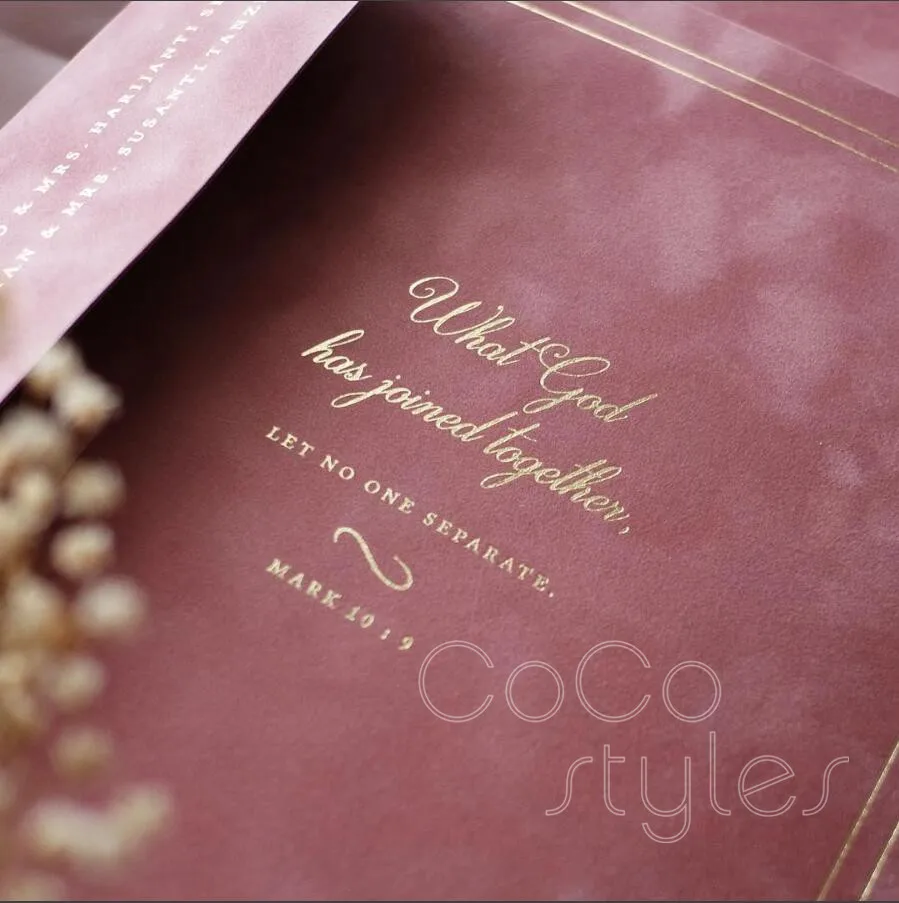  Cocostyles bespoke stunning laser cut mirror acrylic invitation card with foiling paper envelope fo - 32880923461