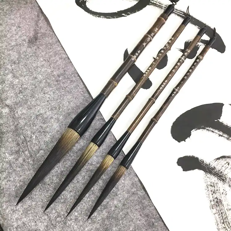 Super Long Bear Hair Calligraphy Pen Brush Set Natural