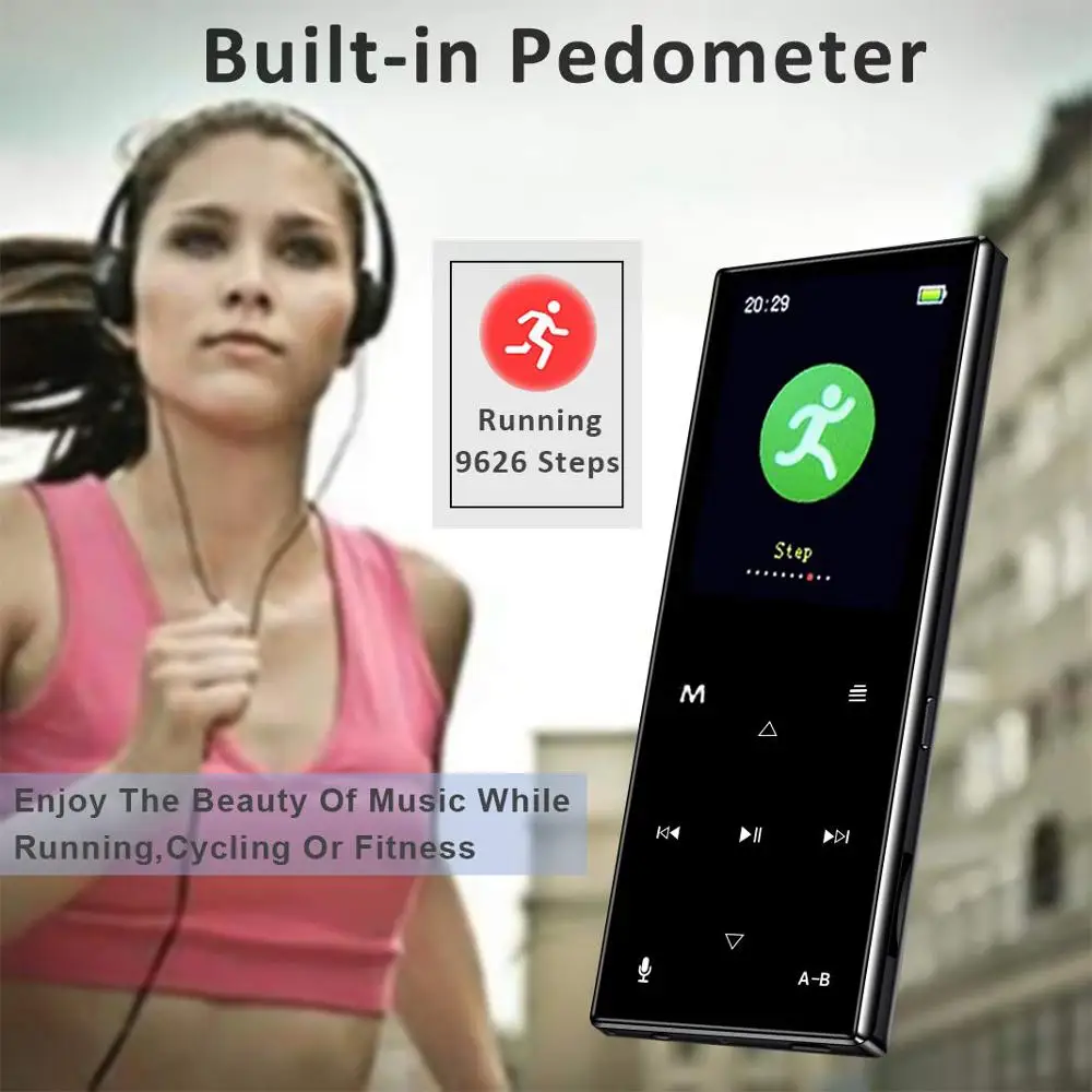 2020 новый обновленный Bluetooth 4 2 металлическая Спортивная сенсорная кнопка MP3 плеер