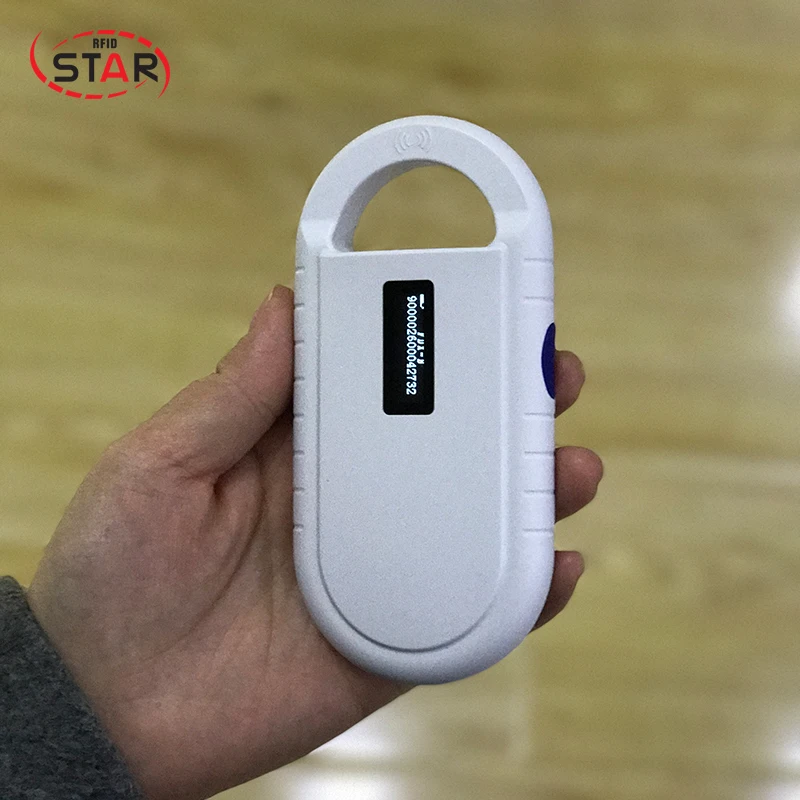 

Portable Mini 134.2khz dog pet ID microchip scanner OLED display RFID FDX-B ISO 11784/11785 animal Handheld microchip reader