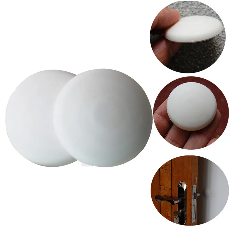 

10Pcs/Set White Door Stops Rubber Wall Protectors Guards Self Adhesive Door Handle Bumper Stoppers Prevent Door Handle