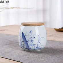 Творческий китайский ручной окрашенный чайный can Pu'er кухонный резервуар для хранения портативный мини Путешествия хранения герметичный может хранение чая