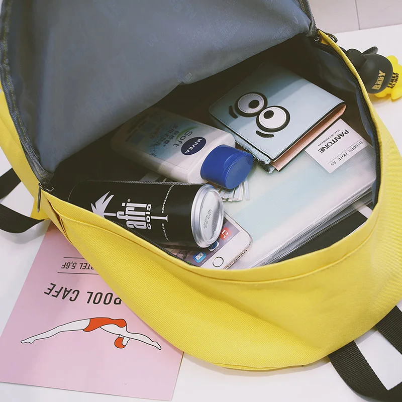 Menghuo Brand Canvas Men Women Backpack Rabbit Pendant College High Middle School Bags for Teenager Boy Girls Backpacks Mochila (44)