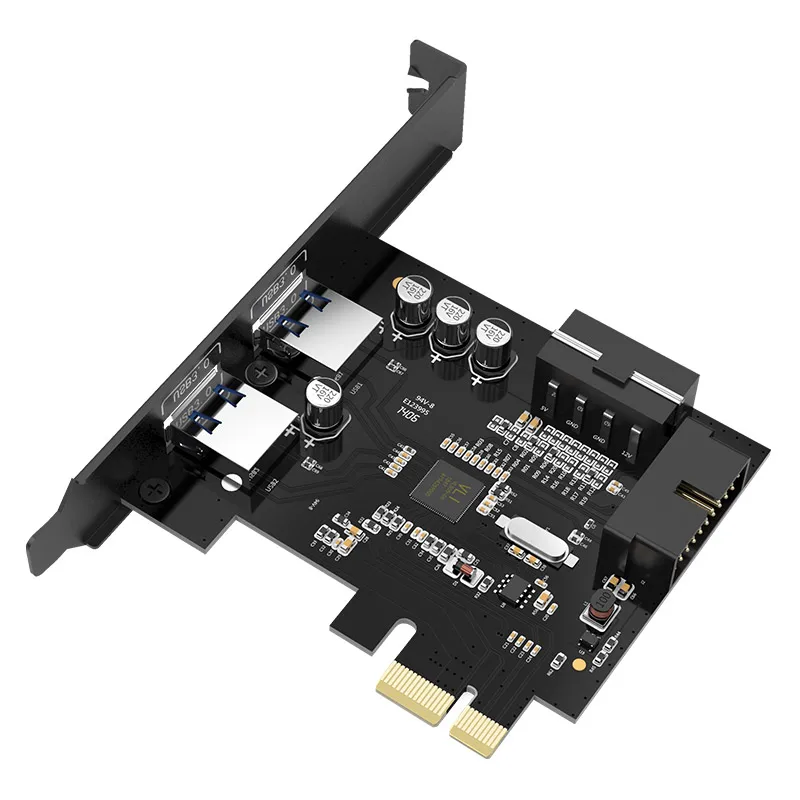 ORICO USB 3,0 PCI-E адаптер расширения PCI-E USB 3,0 концентратор контроллер адаптер карта для Windows Vista ПК ноутбук (PVU3-2O2I)