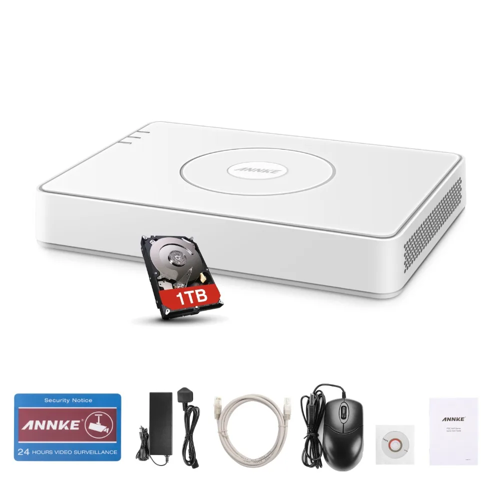 ANNKE 8ch sPOE 1080 P HDMI + VGA видеорегистратор Регистраторы видеонаблюдения Системы P2P