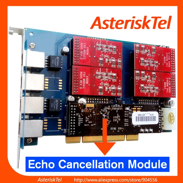 Карта Asterisk TDM410P с эхоподавителем оборудования VPMADT032-PCI tdm карта для FreePBX VoIP шлюз IP телефон TDM411B TDM404B