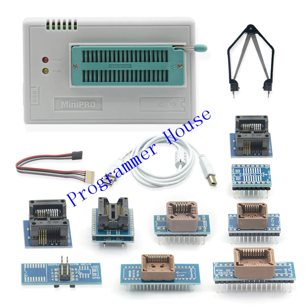 2020 V10.37 minipro TL866II Plus высокоскоростной USB универсальный Bios программатор + 10