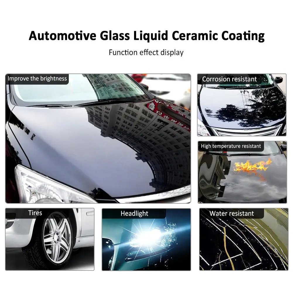 50 мл 30 мл 10 ч автомобильное керамическое распылительное покрытие нанокристаллического кристаллического покрытия для кузова автомобиля нано жидкое стекло Кристальное покрытие