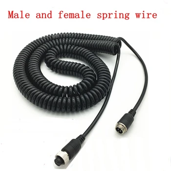 

Spring video reversing image semi-trailer connection line camera monitoring line spiral truck aviation head extension cord
