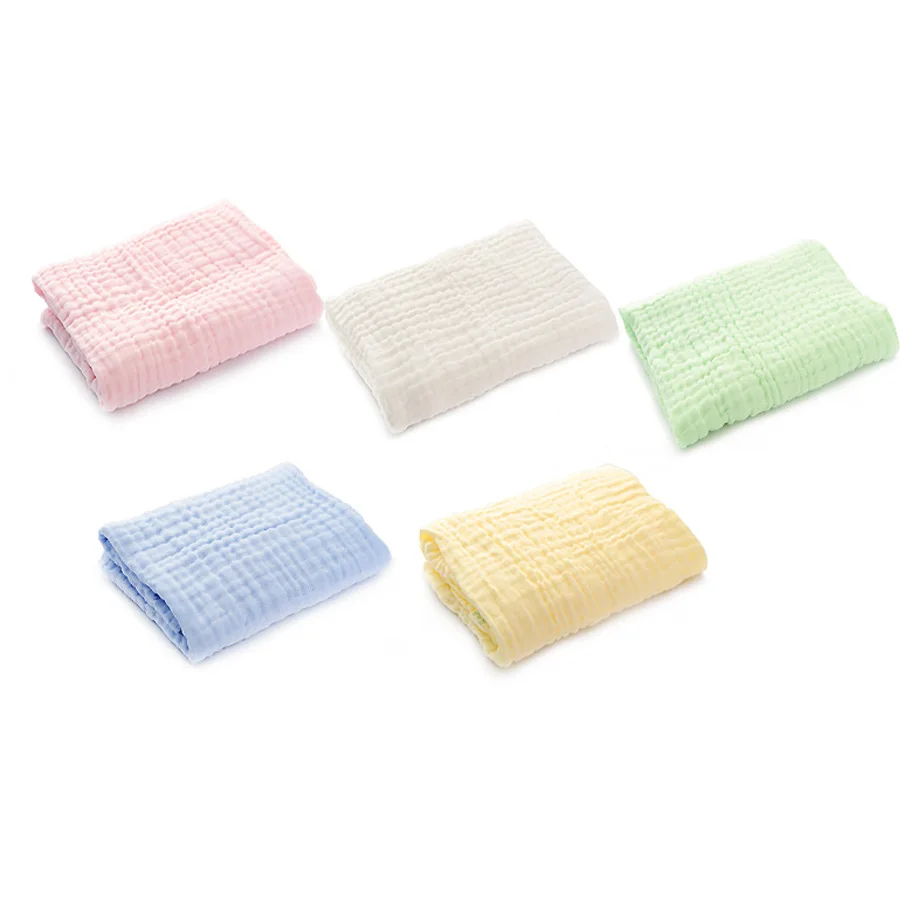 Baby Stuff Towel Cotton 6 Layers 105x105CM Newborn Swaddle Wrap Muslin Baby Wipes Kids Blankets Infant Bath Shower Beach Towel