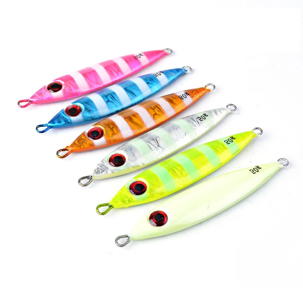 

30-60g Luminous Lead Jig Wobblers Deep Sea Fishing Metal Micro Jig 7.5-9.5cm Slow Jigging Hard Bait Spoon Metal Lures Fishing