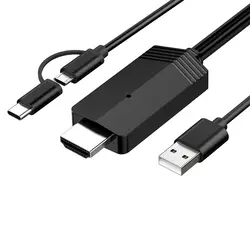 HDMI потоковый Full 1080 p ТВ карты Micro usb Тип C кабель Plug and Play зеркалирование экран для Android HD адаптер