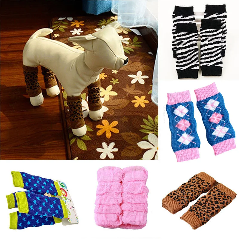 

5 Styles Creative Warm Leg Protectors Pet Dog Cat Puppy Cotton Warm Leg Warmer Protector Cover Socks Pets Kneepad Sock Supplies