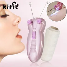 Электрический эпилятор для тела, для удаления волос на лице, депилятор с хлопковой нитью, электробритва для женщин