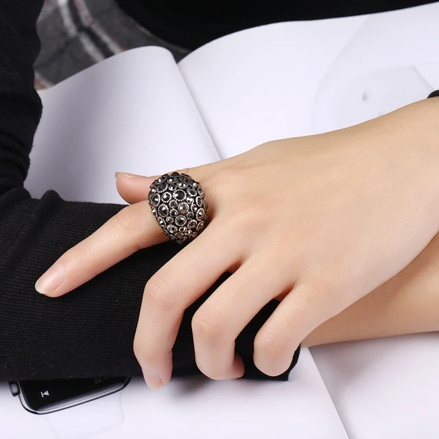 ROXI Ring Brand Top Quality Genuine Crystal Rose Gold Color Fashion Ring For Women Wedding Gift Party Body Jewelry For Women