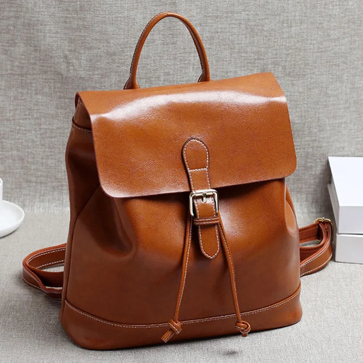 

2019 Genuine Leather Woman Oil Cowhide Sexy Function Shoulder Bag Fashion Handbag Totes Pretty