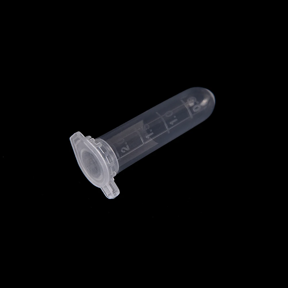 Centrifuge Tube Plastic Test Tubes 100Pcs 2 ml Micro Centrifuge Tube Test Tube Vial Clear Plastic Vials Container Snap Cap For Laboratory Sample Specimen Storage
