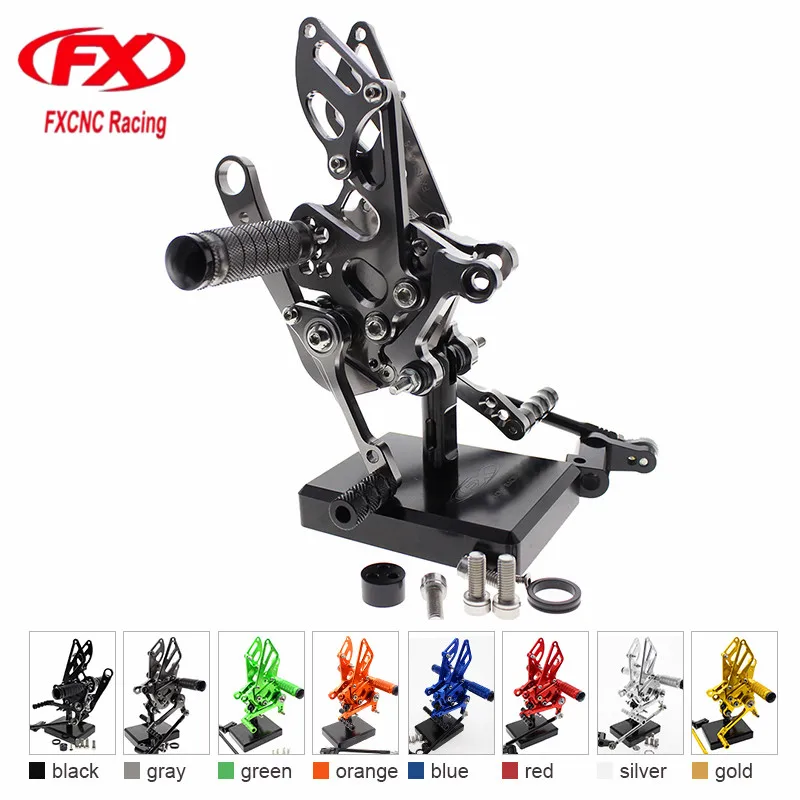 

FX CNC Aluminum Motorcycle Rearset Rear Set Foot Pegs Pedal Footrest For Aprilia RSV4 RSV4RF 2009 - 2016 2015 2014 13 12 11 10