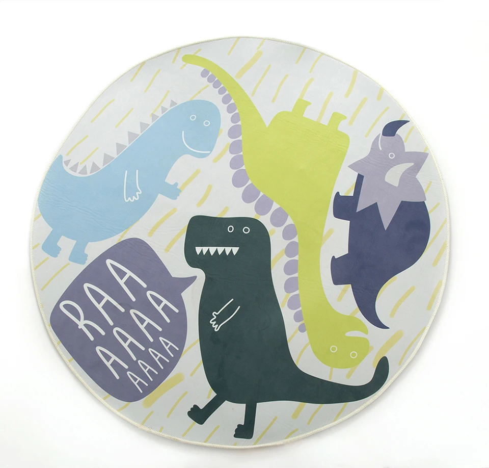 INS динозавр коврик ковер детская активная деятельность номер Декор груглая подушка для сиденья ковер с рисунками зверей из мультфильмов
