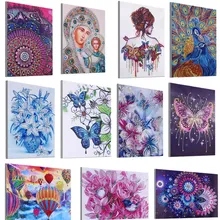 DIY 5D алмазная картина особой формы с животными цветами религиозная Бабочка 3D картина Детская Алмазная вышивка Рождественский подарок