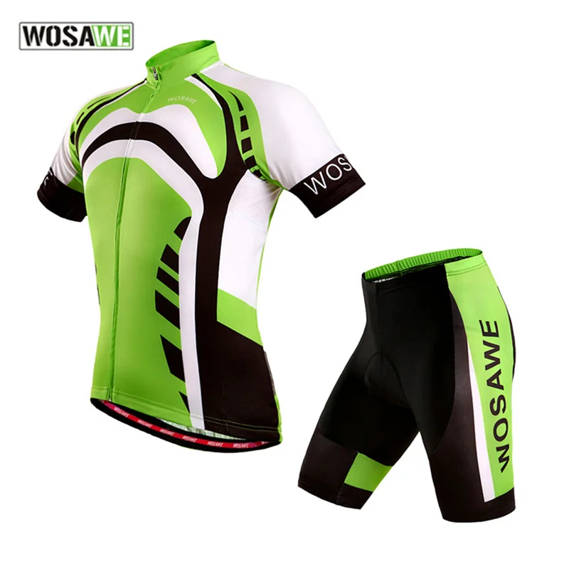 WOSAWE Green Huge Hulk комплект одежды для велоспорта мужчин Быстросохнущий Спортивный