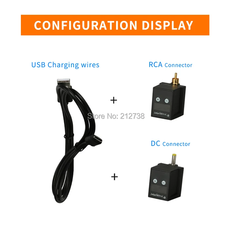  2019 Newest Wireless Power Supply Mini Tattoo Power Supply Portable LCD Screen RCA/DC Connector Sup
