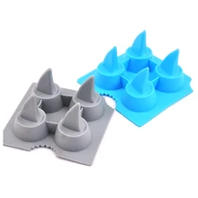Ледяной лоток для напитков в форме плавника акулы ледяной кубик для заморозки формы для льда формы 13,2*8,2*3,8 см синий и серый силиконовые формы