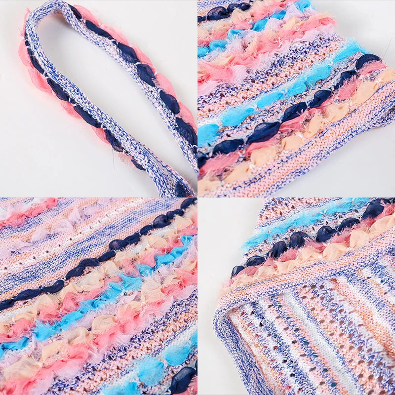 Летний шикарный топ Boho, Женский богемный трикотажный без рукавов, танк Повседневный Топ, стиль, уличная мода, бренд