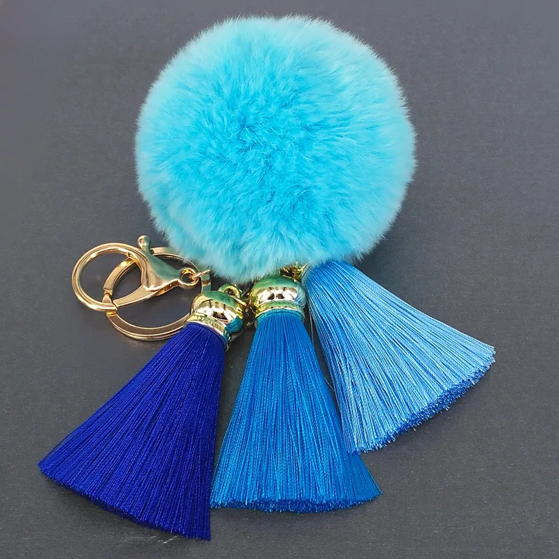 

Mini Plush Kawaii rabbit Cute Fur keychain Soft Toys Cute Fashion Kids Plush Dolls fluffy Charm Baby For Girls Women gift