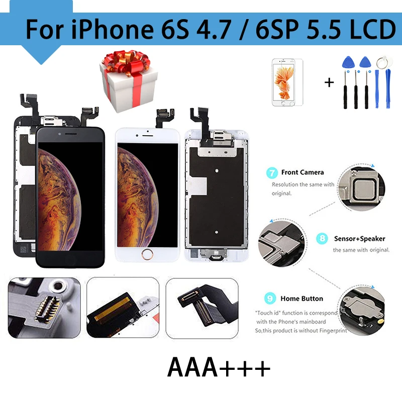 

1PCS For iPhone 6S Plus LCD Display AAA+++ Quality Digitizer Assembly Full Set Complete 3D Touch For 6S LCD A1633 A1688 A1700