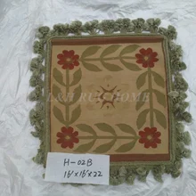 1" x 16"(40x40 см) Aubusson ручное Тканое одеяло, новозеландская шерсть подушка ручной работы, без вставок