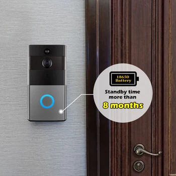 

Towode WiFi Video Intercom Doorbell 720P HD Alarm Security Camera Night Version Wireless Doorbell with 18650 Battery