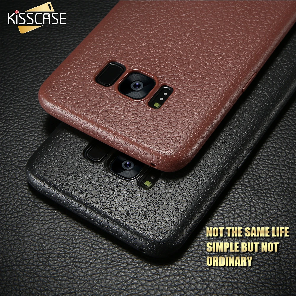 

KISSCASE Ultra-thin Soft TPU Case For Samsung Galaxy S9 S8 Plus Note 9 Retro PU Leather Phone Case For Samsung S9 S8 Cover Funda