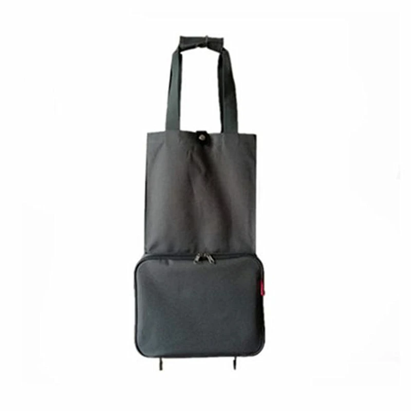 RUPUTIN складная сумка для покупок на колесиках, маленькая сумка для покупок, женская сумка для овощей, сумка-Органайзер для покупок - Цвет: Gray
