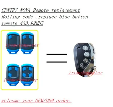 

Free shipping NOVA Blue Gate/Garage Remote Control Replacement