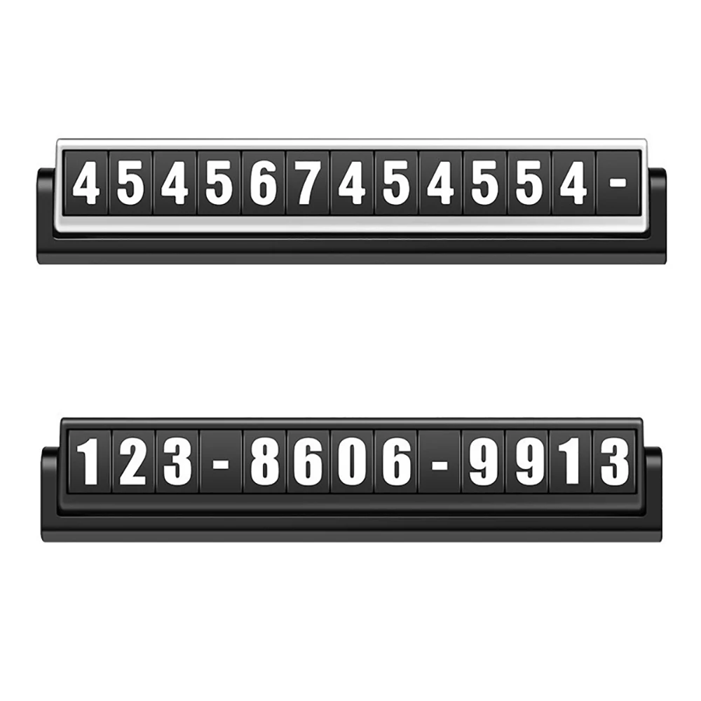 

Car Styling Luminous Automobile Temporary Parking Card Rotary Hidden Phone Number Plate Stickers Car Park Stop Accessories Gift