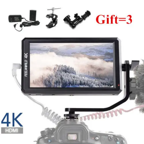 

Feelworld 4k Monitor Terbaru F6 5.7 ''IPS 4K HDMI Input Penuh HD on Camera for Canon Monitor Nikon Sony Video DSLR Monitoring