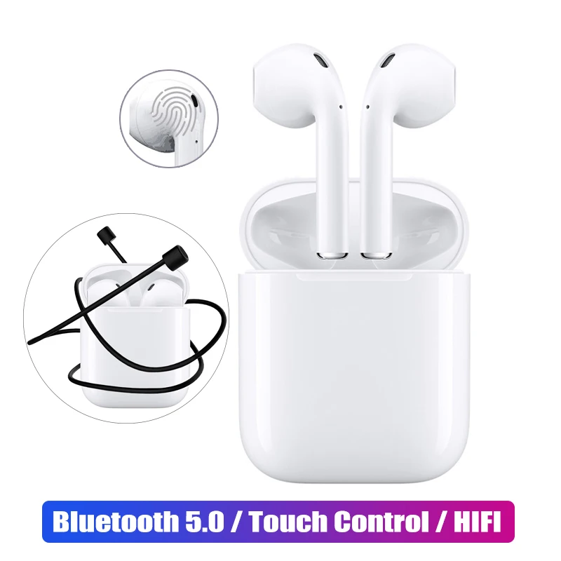 

Mini i12 TWS Touch Bluetooth Earphone 5.0 with rope Music 3D Stereo Headset for Apple iphone Samsung Sony true Wireless Earbuds