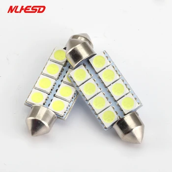 

10x 36mm39mm41mm 5050 8SMD White Micro General Car Interior Festoon Dome Lamp Car Tail Light Parking Door Map LED Light Bulbs