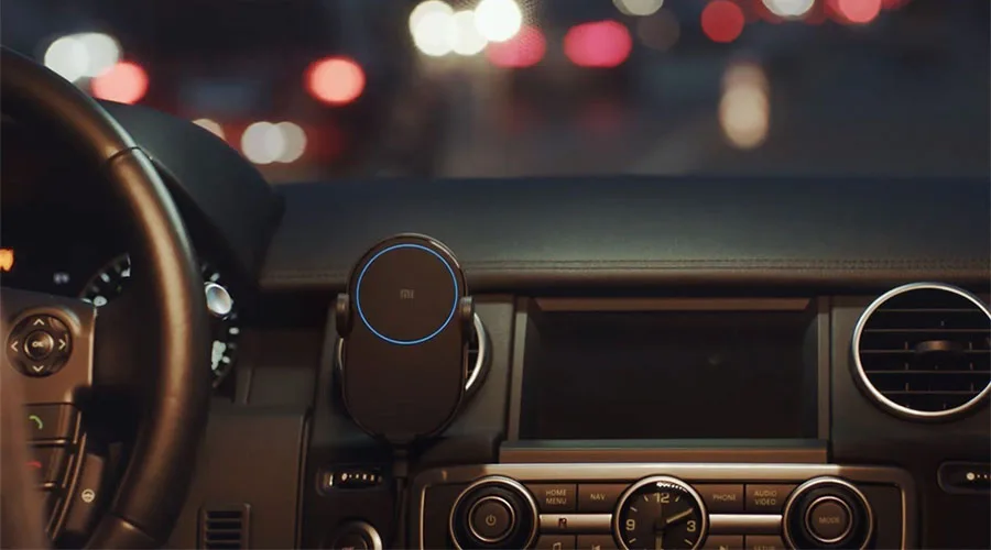2019-Xiaomi-Mijia-Qi-Wireless-Car-Charger-20W-Max-Electric-Auto-Pinch-2-5D-Glass-Ring 0