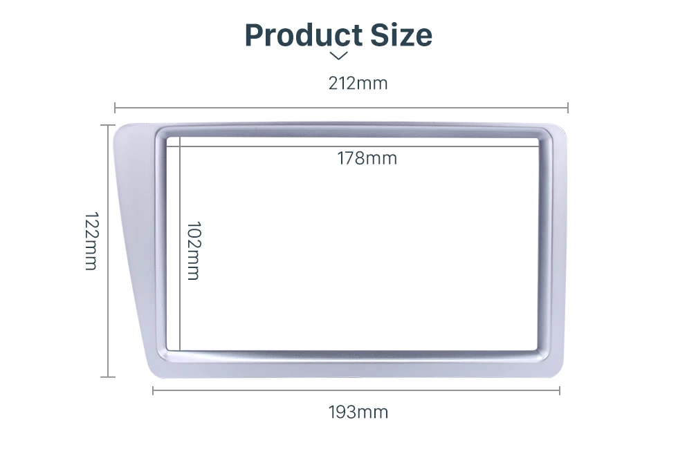 Seicane двойной Din автомобильный радиоприемник панель пластина комплект для 2001-2005 Honda Civic RHD Панель рамка интерфейс стерео рамка