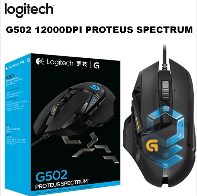 Оригинальная игровая проводная мышь logitech G502 HERO с датчиком HERO 16000 dpi LIGHTSYNC RGB программируемая настраиваемая для всех геймеров - Цвет: G502 RGB