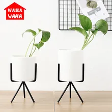 Скандинавские керамические железные художественные вазы минимализм цветочные вазы суккуленты/гидропоники цветочный горшок для офиса/кофе/домашний декор