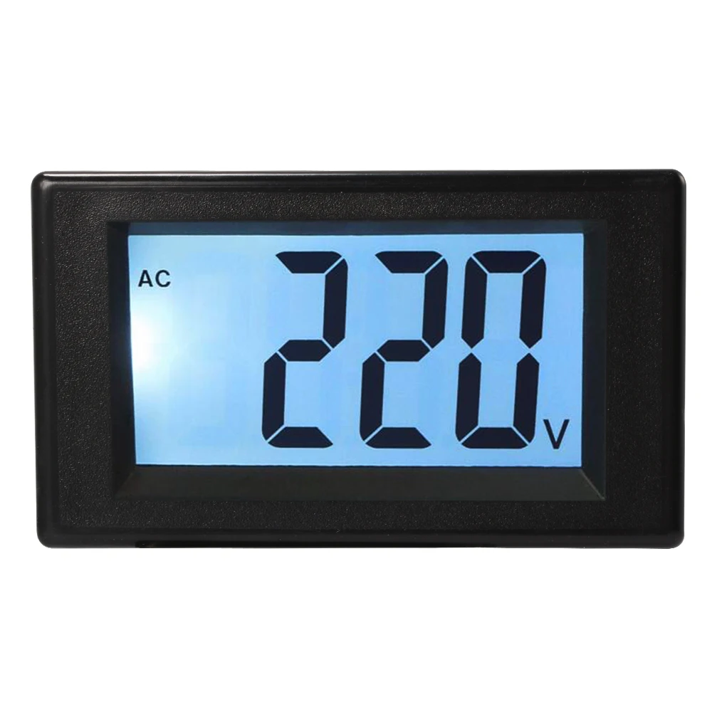 AC 220V/380V Voltmeter LCD Display Blue Backlight AC 20 500V Digital