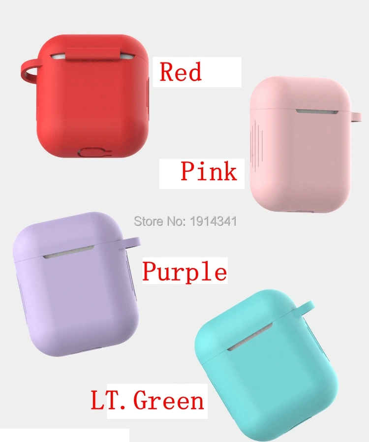 200 шт/партия защитный силиконовый чехол для Apple Airpods 1/2 Bluetooth наушники чехол Аксессуары