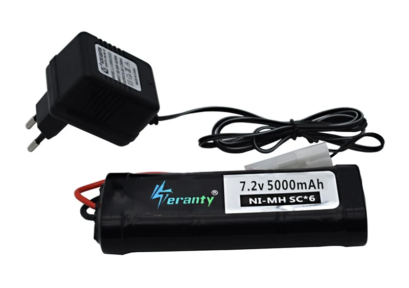 Аккумулятор высокой емкости 7,2 V 5000mAh Ni-MH с штепсельной вилкой Tamiya с зарядным устройством 7,2 v и SC* 6 ячейками для радиоуправляемых автомобильных игрушек