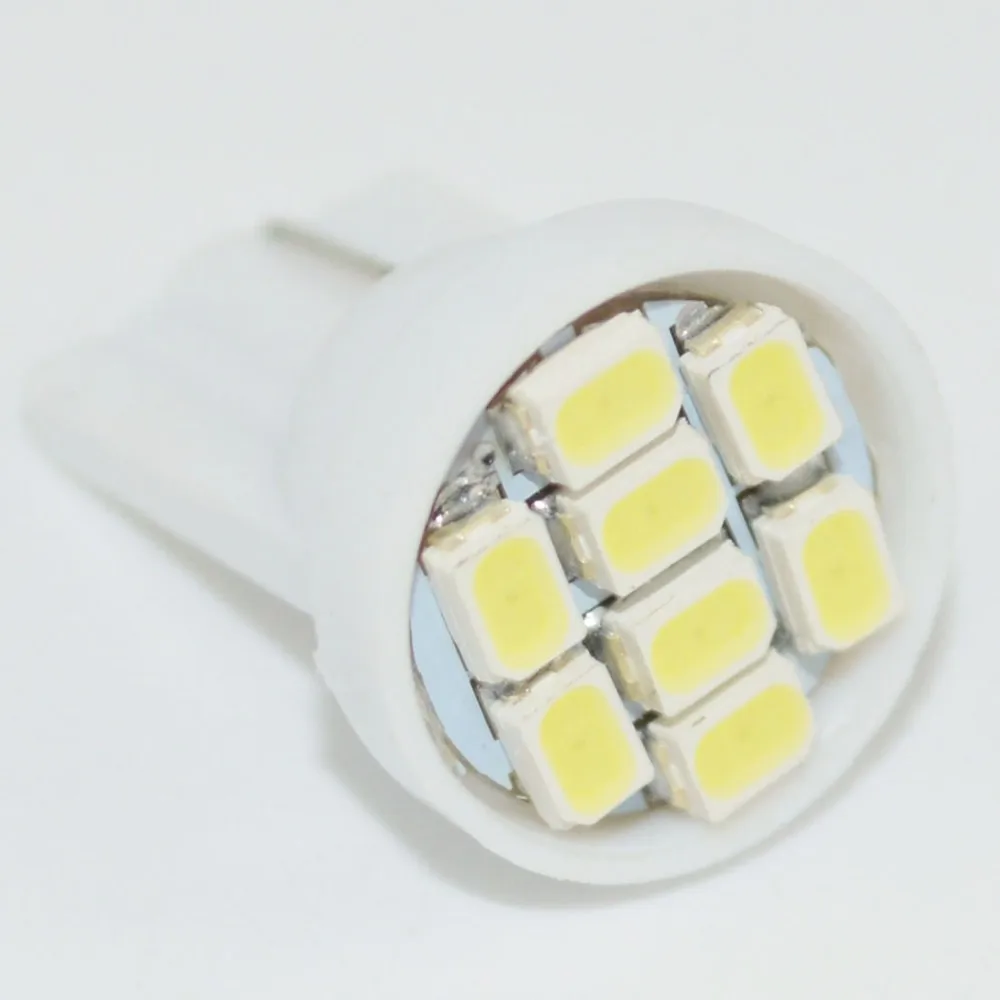 10 шт. T10 8smd 8led 8 светодиодов 194 168 192 W5W 1206(3020) супер яркий t10 w5w Автомобильная светодиодная лампа Светодиодная свет/t10 клин светодиодная Автомобильная фара