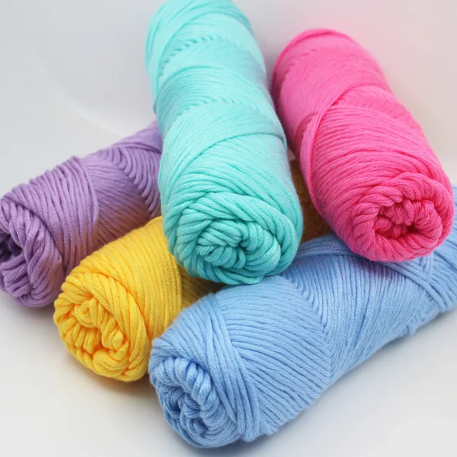 400 G ( 4 balles ) tricot laine fil Crochet bébé lait fil coton épais