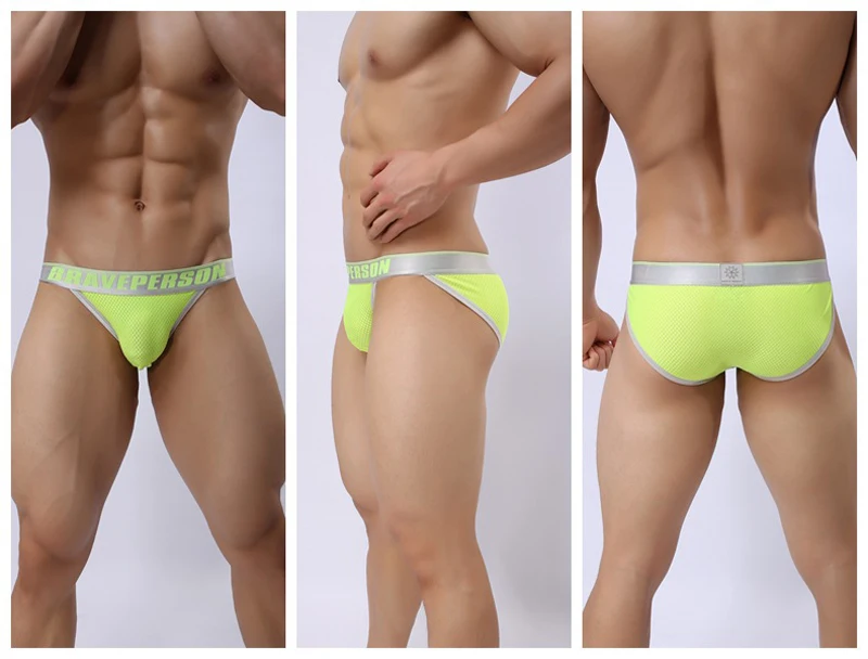 Brave Person Underwear Sexy Men's Briefs Shorts Male Panties Mens Strings Bikini Briefs Tanga Slip Calzoncillos Hombre Slips mens sheer briefs
